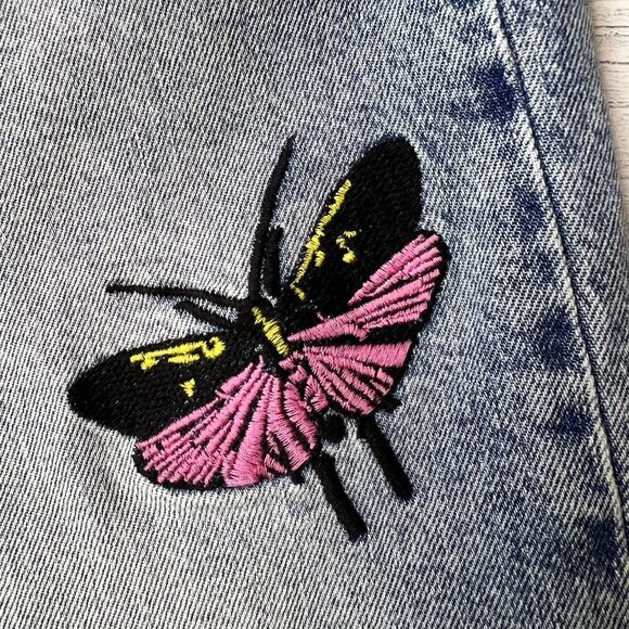 Levis Jeans Mens Size 29X30 Slim Taper Butterfly Dragonfly Embroidered - Picture 6 of 16